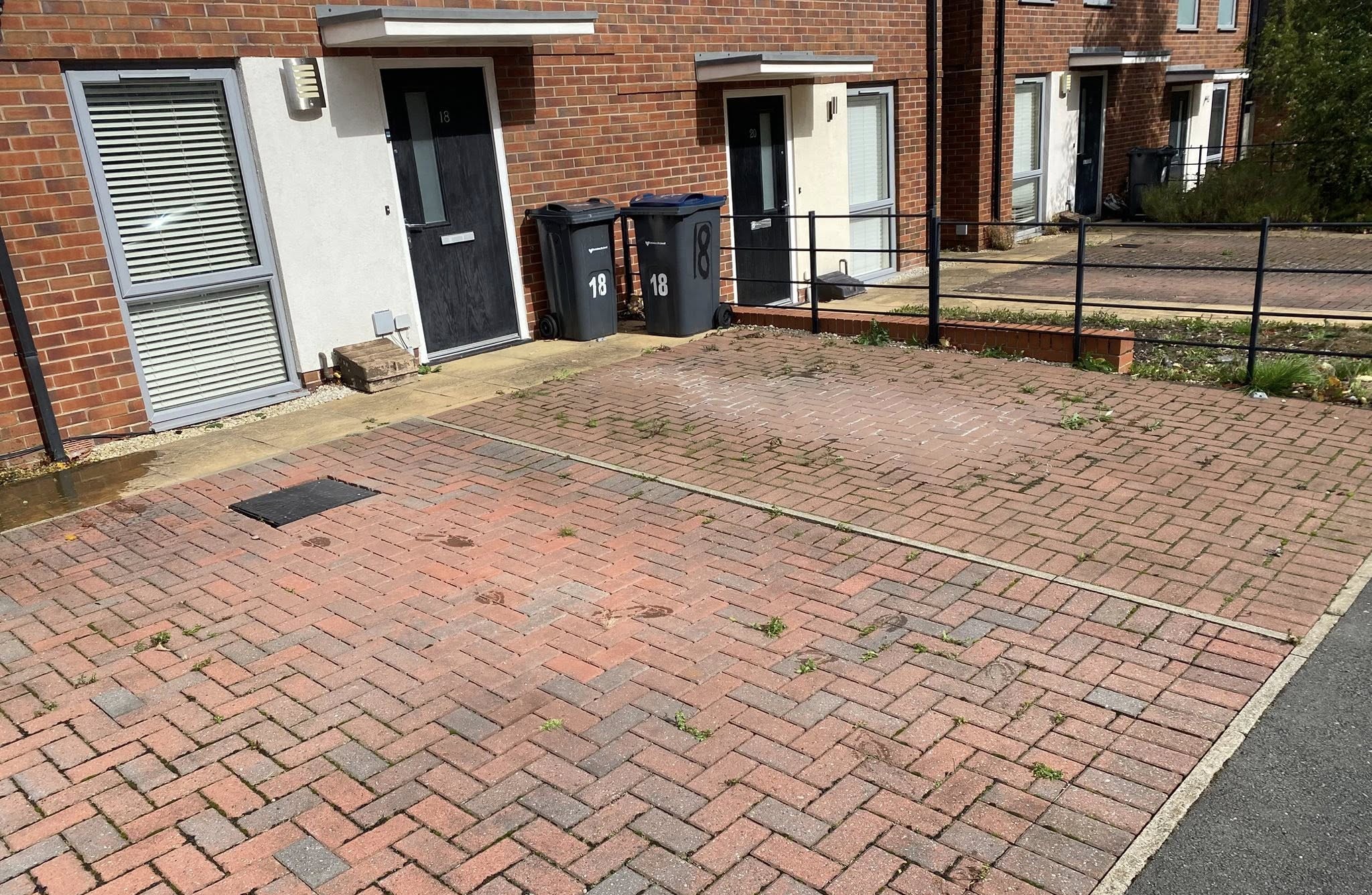 Driveway before cleaning by CG Jetwashing
